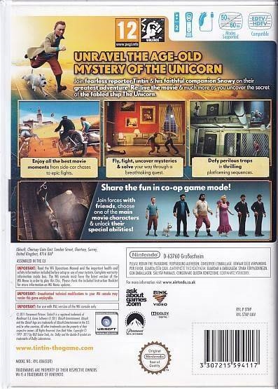 The adventures of Tintin - The secret of the unicorn - Wii - (B Grade) (Genbrug)